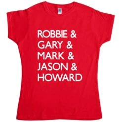 5 Names T-Shirt For Women, Inspired By Take That