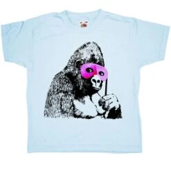 Banksy Gorilla Childrens T-Shirt -Everyday Tee Shirt Sales Store Banksy Gorilla Childrens T Shirt 8Ball 597