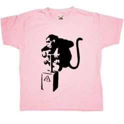 Banksy Monkey Detonator Childrens T-Shirt
