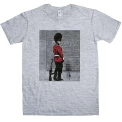 Banksy Peeing Guard T-Shirt -Everyday Tee Shirt Sales Store Banksy Peeing Guard Mens Graphic T Shirt 8Ball 2973