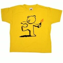 Banksy Teddy Childrens T-Shirt -Everyday Tee Shirt Sales Store Banksy Teddy Childrens Graphic T Shirt 8Ball 1195