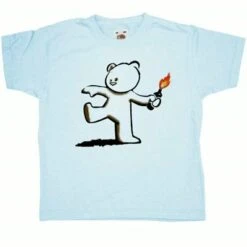 Banksy Teddy Childrens T-Shirt -Everyday Tee Shirt Sales Store Banksy Teddy Childrens Graphic T Shirt 8Ball 8507