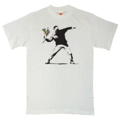 Banksy Throwing Flowers T-Shirt