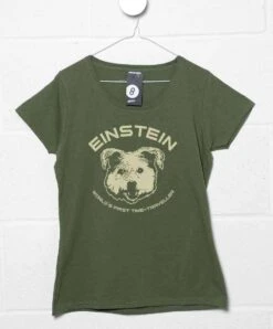 Einstein First Time Traveller Womens Fitted T-Shirt -Everyday Tee Shirt Sales Store Einstein First Time Traveller Womens Fitted T Shirt 8Ball 9503