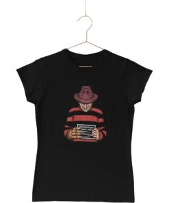 Freddy Krueger Mugshot Horror Film Tribute T-Shirt For Women -Everyday Tee Shirt Sales Store Freddy Krueger Mugshot Horror Film Tribute T Shirt for Women 8Ball 3884