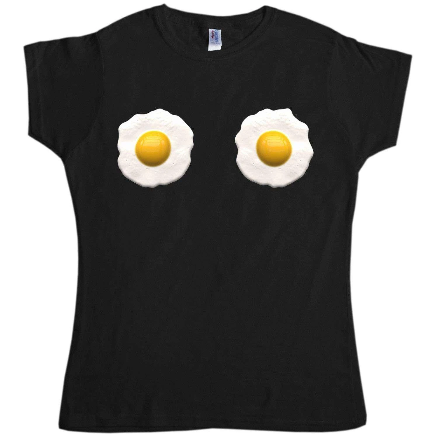 Everyday Tee Shirt Sales Store -Everyday Tee Shirt Sales Store Fried Eggs Fitted Womens T Shirt 8Ball 7201