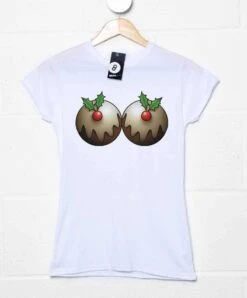 Funny Xmas Christmas Puddings Womens Style T-Shirt