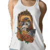 Geisha Skull Tattoo Design Adult Womens Vest Top