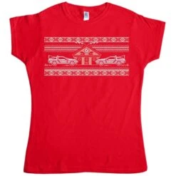 Knitted Jumper Style Bttf Womens T-Shirt -Everyday Tee Shirt Sales Store Knitted Jumper Style Bttf Womens T Shirt 8Ball 4486