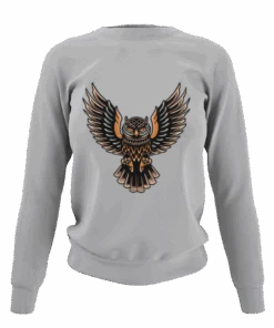 Owl Tattoo Design Sweatshirt -Everyday Tee Shirt Sales Store Owl Tattoo Design Adult Unisex Sweatshirt 8Ball 1650