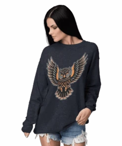 Owl Tattoo Design Sweatshirt