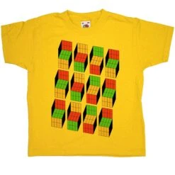 Sheldon's Optical Illusion Cubes Childrens T-Shirt