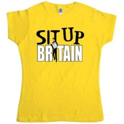 Sit Up Britain Womens Fitted T-Shirt, Inspired By Bridget Jones