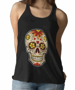 Skull Tattoo Design Adult Womens Vest Top