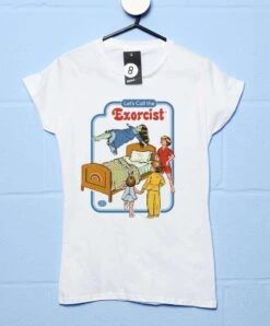 Steven Rhodes Let's Call The Exorcist Fitted Womens T-Shirt -Everyday Tee Shirt Sales Store Steven Rhodes Let s Call the Exorcist Fitted Womens T Shirt 8Ball 35