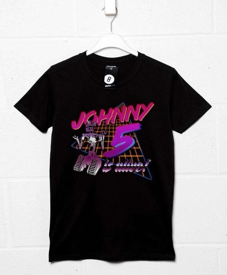 Everyday Tee Shirt Sales Store -Everyday Tee Shirt Sales Store 80 s Style Johnny 5 Is Alive Unisex T Shirt 8Ball 5509 768x927 1